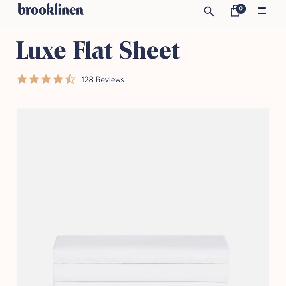 Brooklinen Luxe Sateen King Sized Flat Sheet (1)
